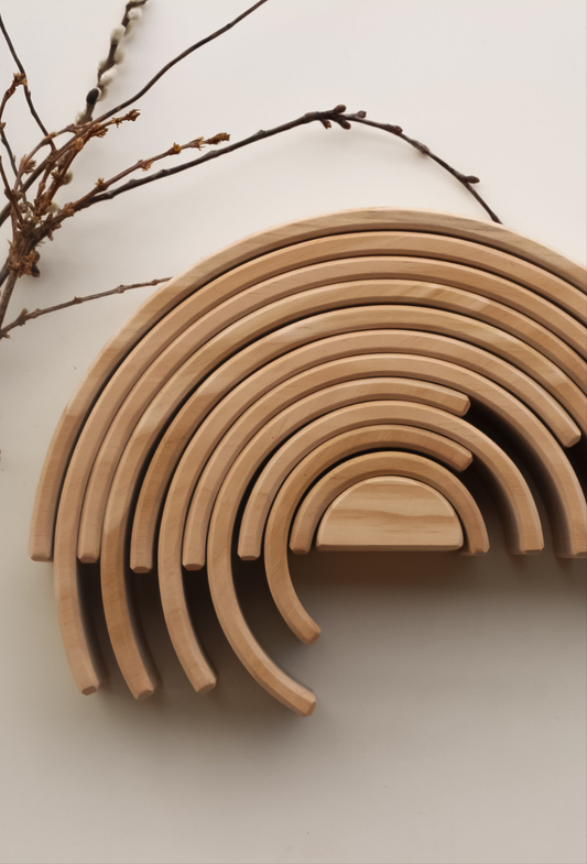 Large Wooden Rainbow - Montessori
