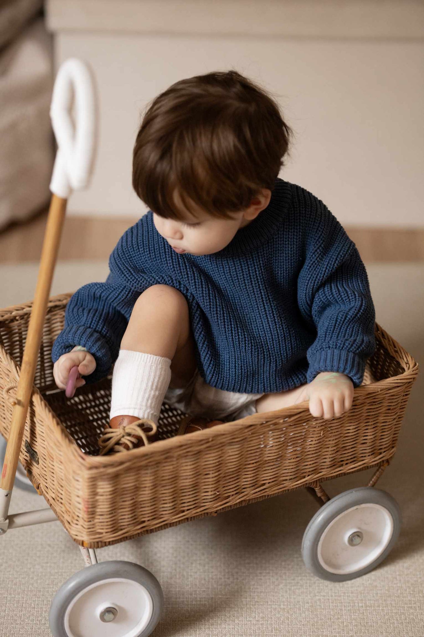 Heavy Knit Pulli Blueberry - rich blue