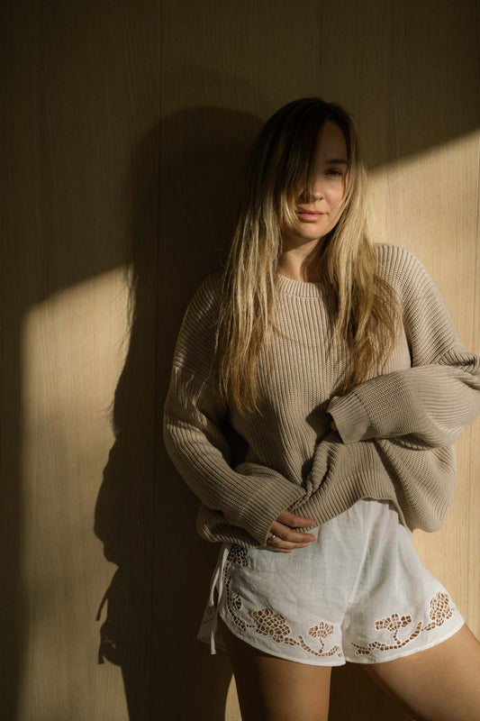 Oat Heavy Knit Pulli MUM - neutral beige