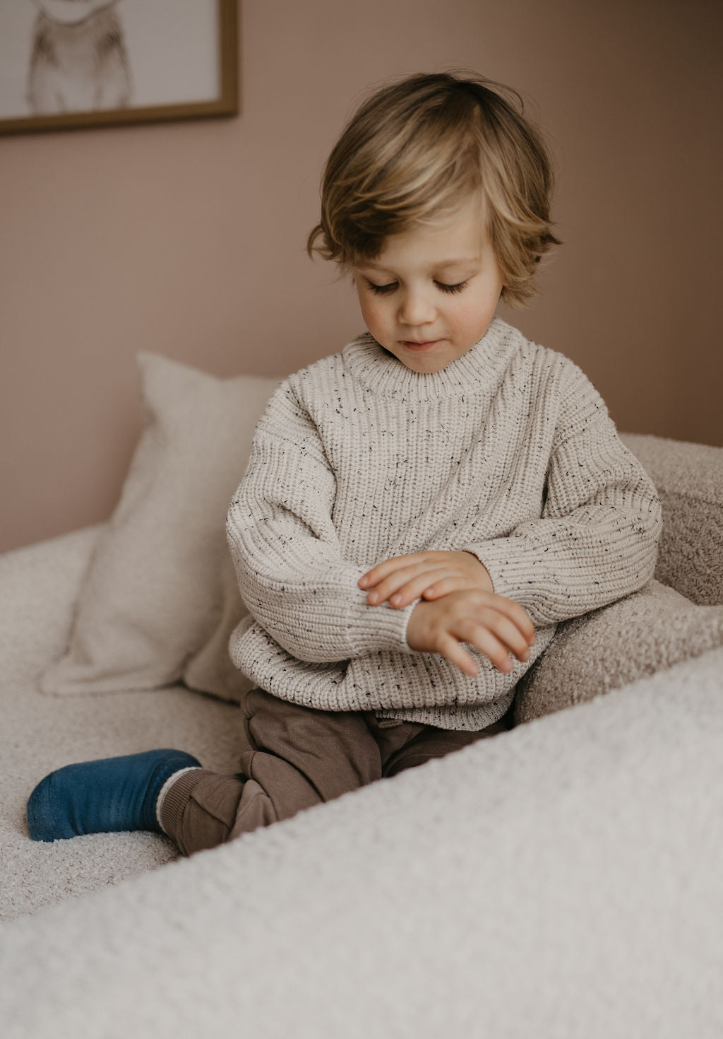 Salt and Pepper Heavy Knit Pulli - Speckled