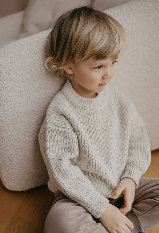 Heavy Knit Pulli Salt and Pepper - Speckled